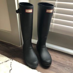 Hunter Rain Boots - Tall Matte Black